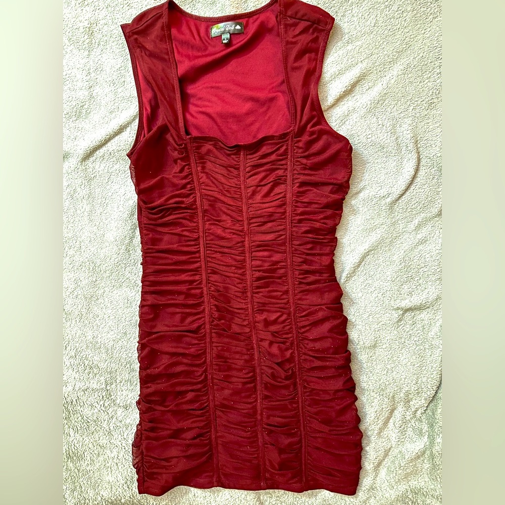 Crystal Party Red Party Dress | size large